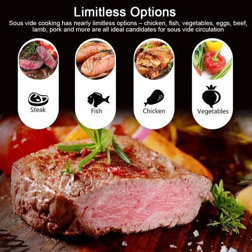 Waterproof Smart Slow Cooker 1100W Vacuum Sous Vide Cooker Digital Display Immersion Circulator Accurate slow Cooking Machine Zpaxo