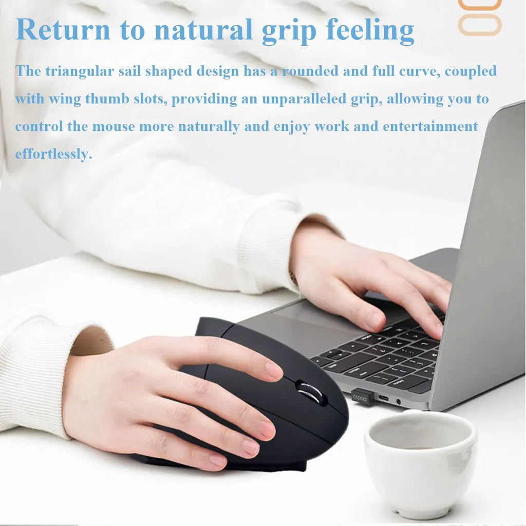 5th Gen Vertical Ergonomic Mouse Right Hand Wireless Wired Optical Zpaxo
