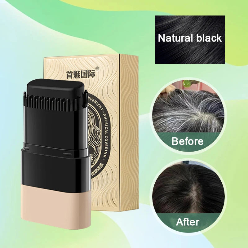 Temporary Hair Stick Long-lasting Fast Cover Easy Apply Beard Dye Zpaxo Natural black