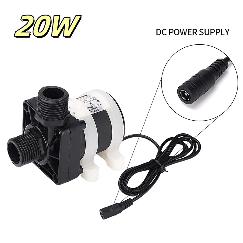 12V/24V DC Brushless Solar Water Pump – IP68, 800L/H Quiet