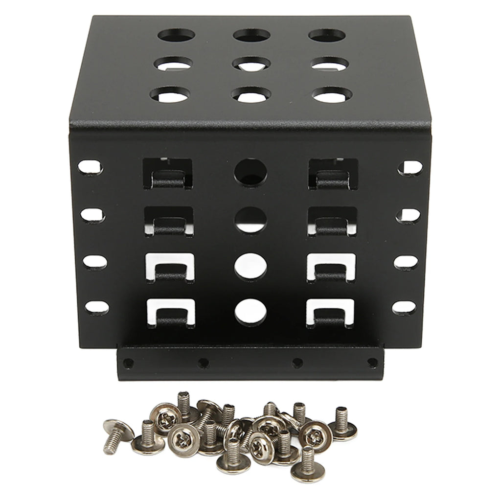 2.5in HDD Mounting Rack HDD Mounting Bracket Kit 2.5in Hard Drive Cage Hollow Design for 2.5in IDE HDD SSD Not Inclube Hard Disk Zpaxo black