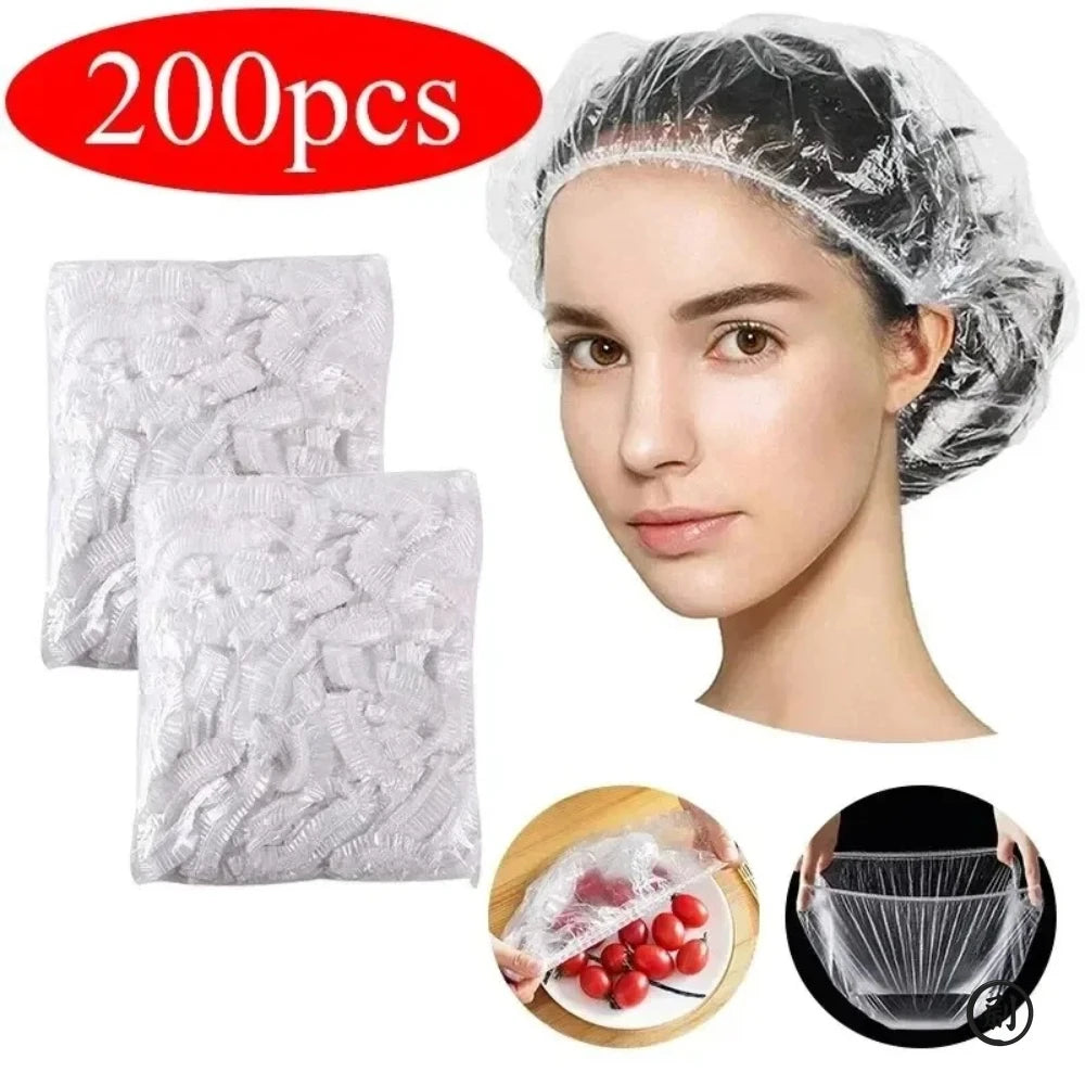Reusable Stretch Lids & Disposable Shower Caps – 100/200pc