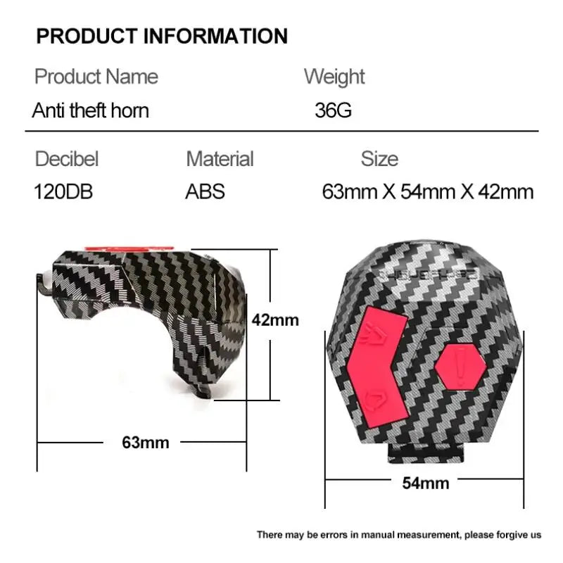 120db Loud Bike Electronic Bicycle Horn Bell Rechargeable Anti-theft