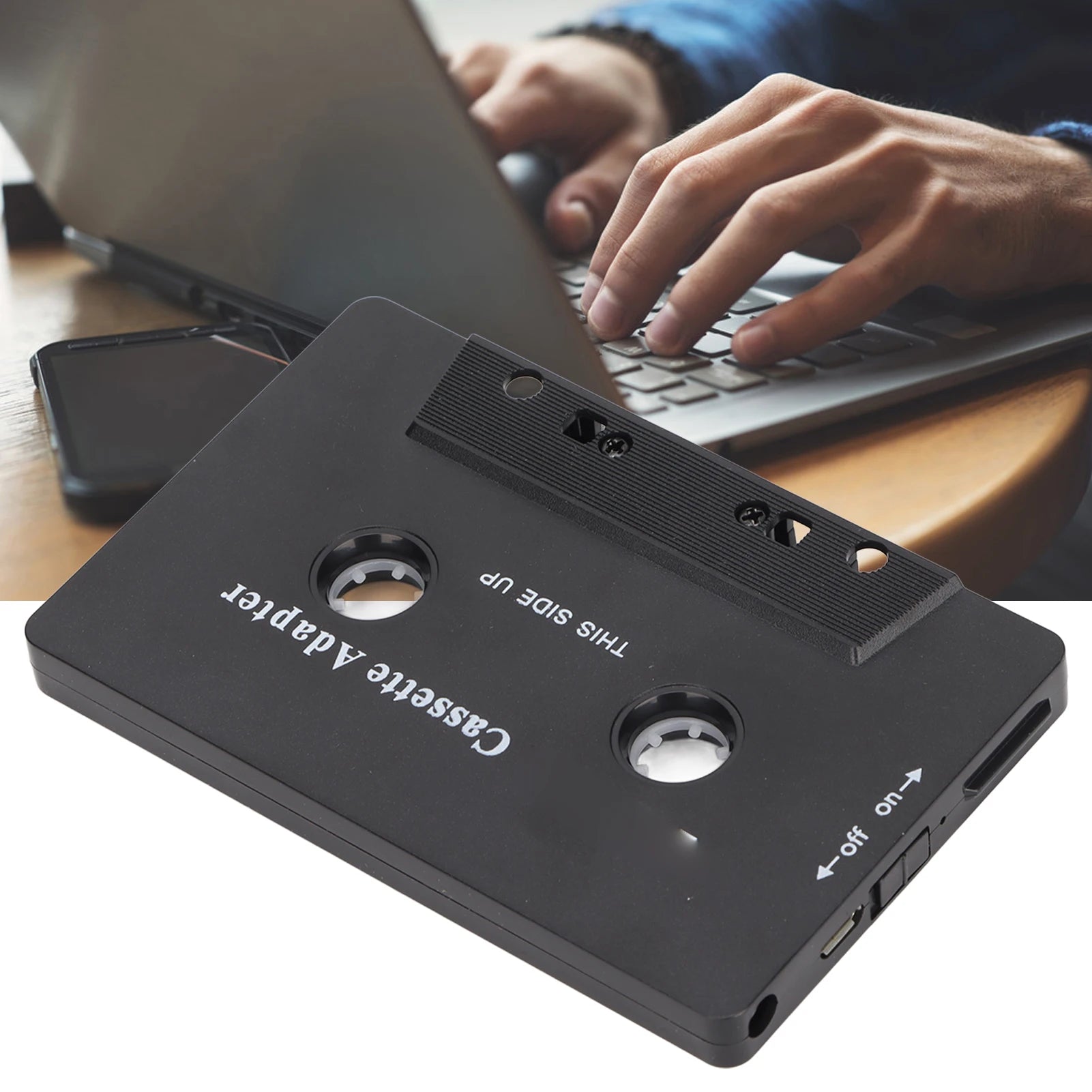 Bluetooth Cassette Adapter Noise Reduction Stereo Fidelity Tape Aux