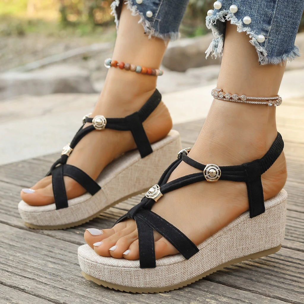 Women Wedge Sandals Roman Platform Sandals Summer Comfortable Non Slip Beach Shoes Woman Trend Designer Shoes Zapatos De Mujer Zpaxo