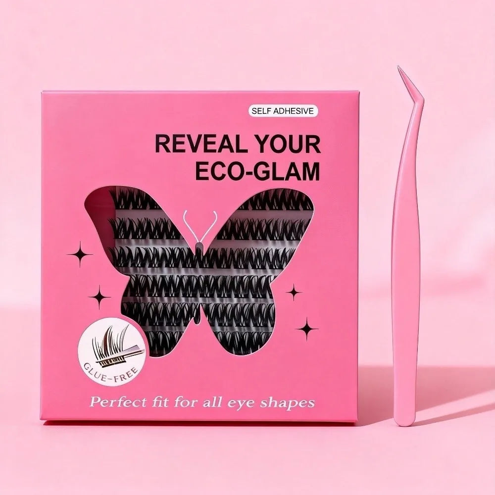 Natural Look DIY Lashes Extension Fluffy No Glue Needed Individual Zpaxo