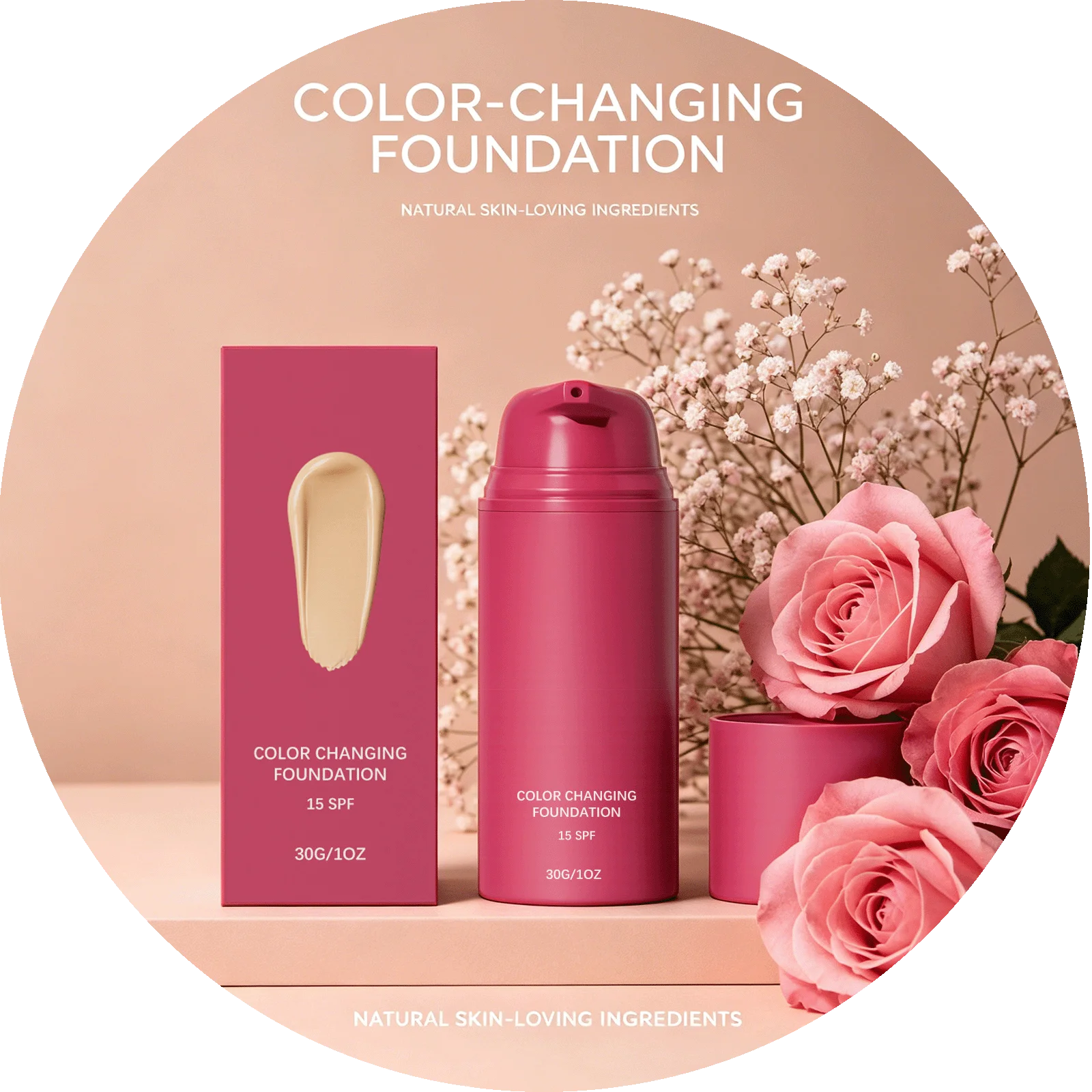 Color Changing Liquid Foundation SPF 15 Concealer – 30g Liquid Foundation Zpaxo 30g Boxed x 2PCS