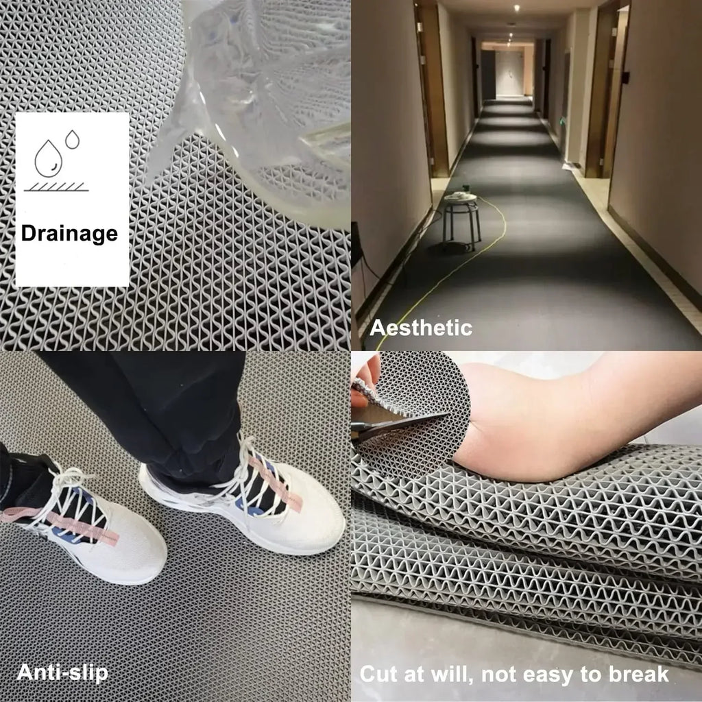 Drainage Non Slip Mat Commercial Floor PVC Bathroom Pool Mesh Big