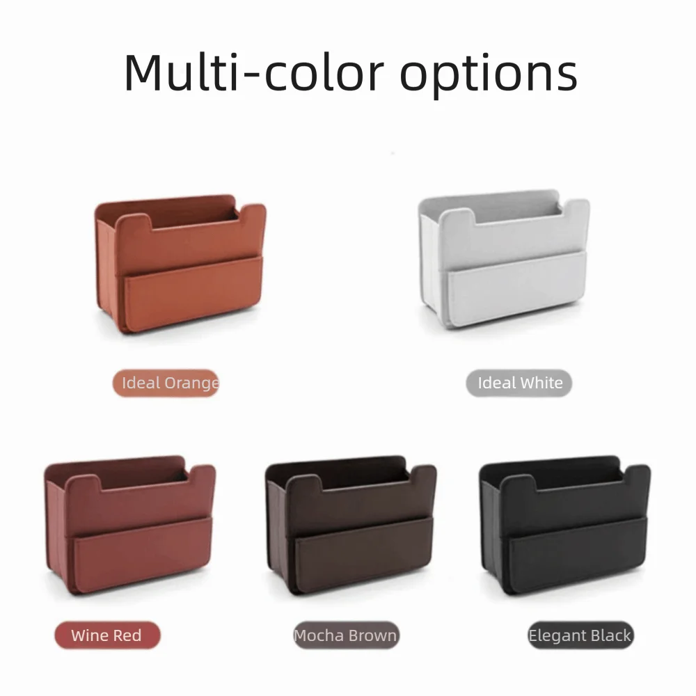 Foldable Design Car Interior Storage Organizer Leather Material Leatherette Material Car Trash Bin Multifunction Design Zpaxo