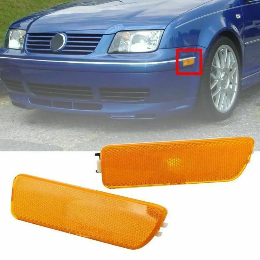 1 Pair Car Front Bumper Side Marker Lights Indicators Left Right Turn