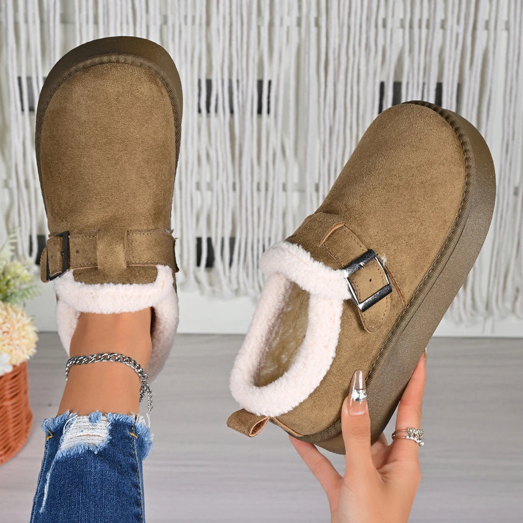Women Ankle Boots 2025 New Warm Fashionable Boots Outdoor Comfortable Shoes for Women Winter Thickened Fluff Snow Boots Ladies Zpaxo
