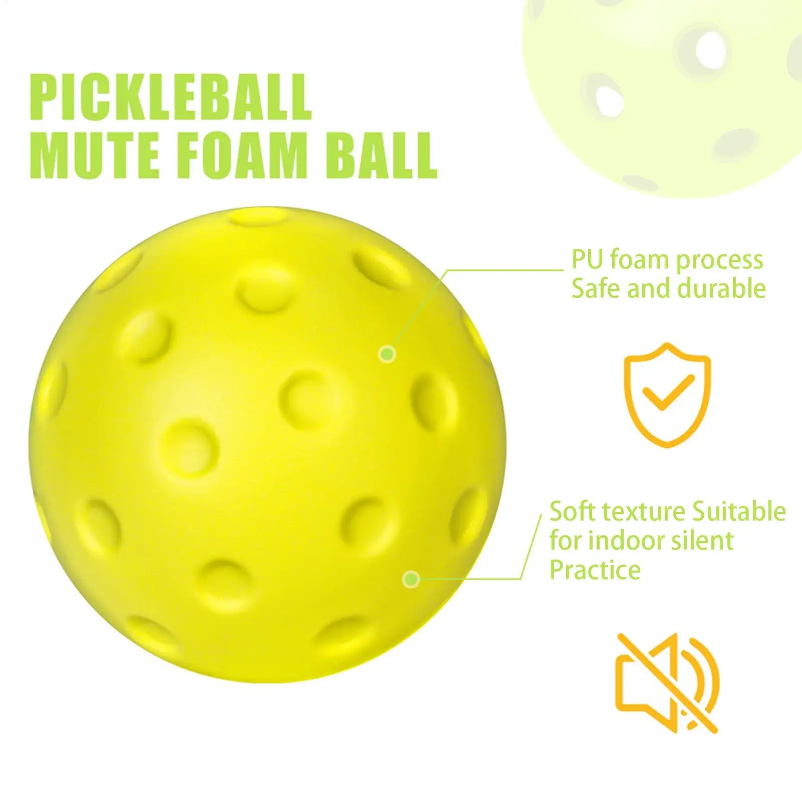 Silent Indoor Pickleball Practice Ball – PU Foam Training Ball Pickleball Training Ball Zpaxo