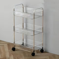Modern Universal Wheel Design Transparent Acrylic Rolling Storage