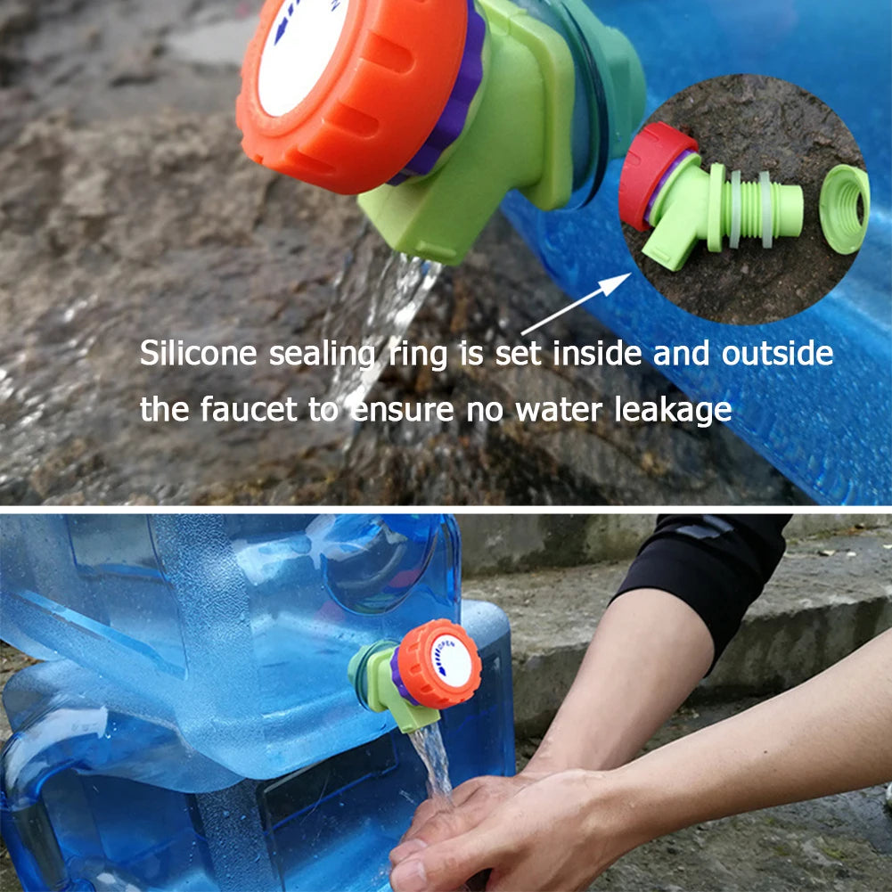 15- Capacity Outdoor Water Bucket Faucet Portable Tank Camping Hiking Zpaxo
