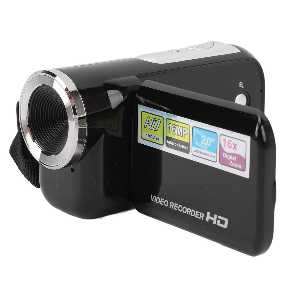 Camcorder 16MP 1080P 16X Digital Zoom Rotatable Screen Anti Shake USB