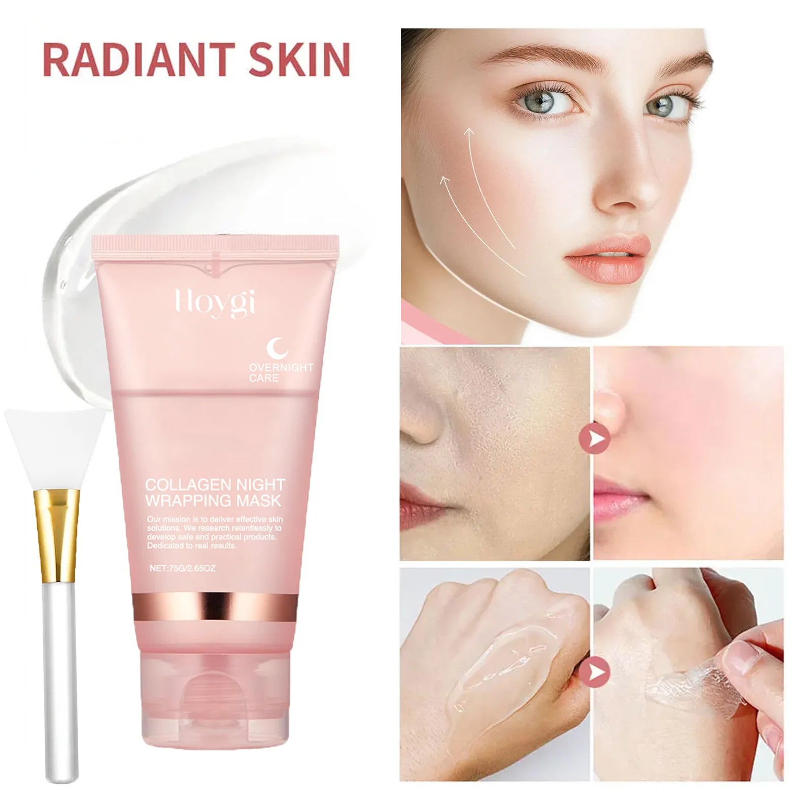 Hoygi Collagen Peel-Off Overnight Mask – Anti-Wrinkle Face Mask Collagen Peel-Off Mask Zpaxo