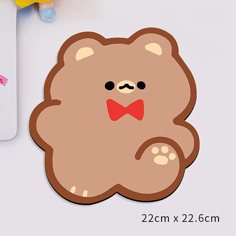 Cartoon Bear Mouse Pad Non-slip Desktop Mat Office Home Gaming