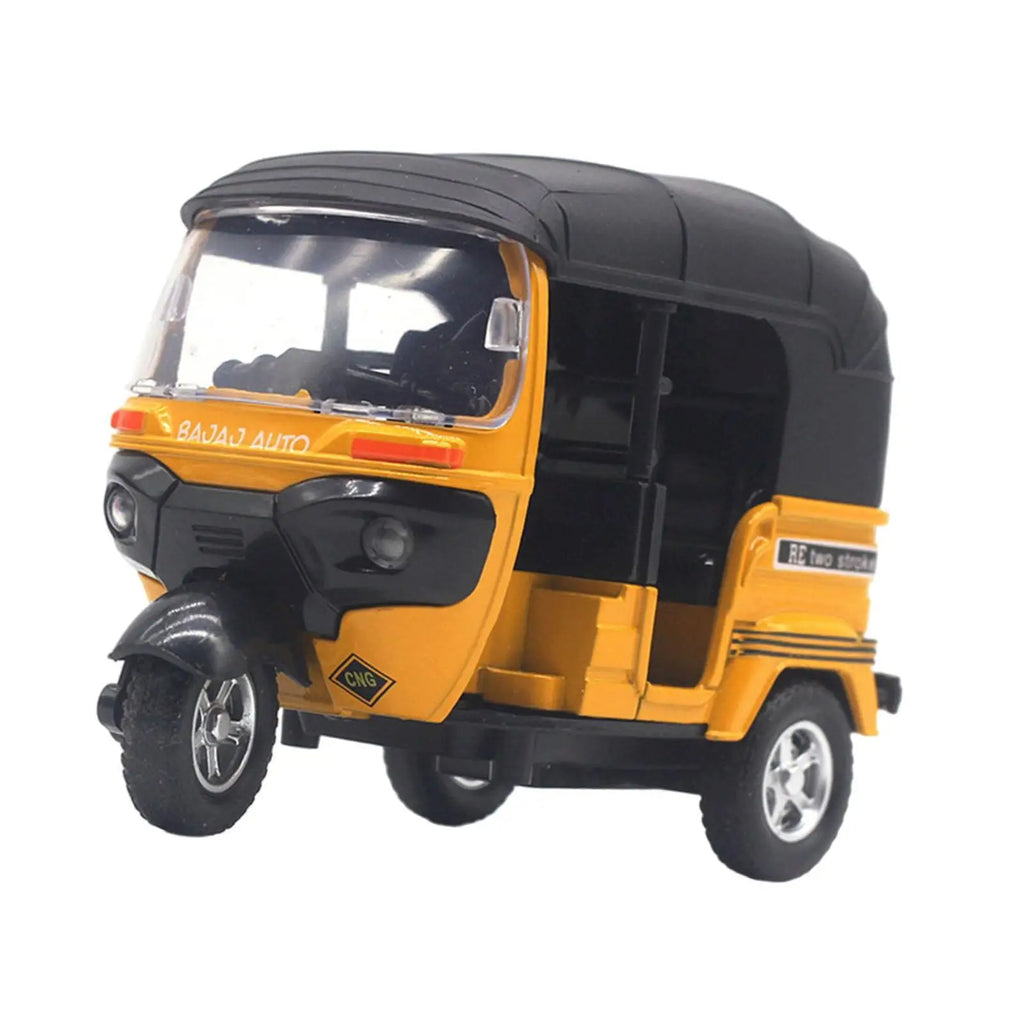 1:14 Scale Tricycle Model Creative Decor Retro Design Statue Miniature Figurine for Tabletop Office Bedroom Living Room Birthday Zpaxo YELLOW