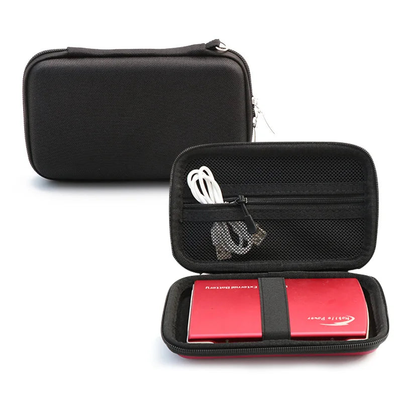 Electronics Accessories Storage Power Bank Bag Case Shockproof Hard Zpaxo Black