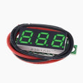 0.28-inch ultra small digital DC voltage meter with adjustable digital display, three wire DC0-100V battery voltage meter Zpaxo green