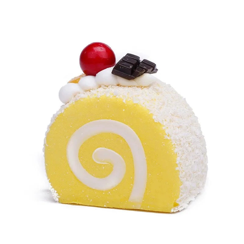 Simulation Swiss Roll Cake Model PU Dessert Fake Food Decor
