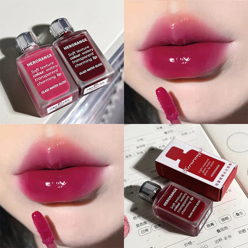 Water Light Mirror Lip Glaze Long-lasting Moisturizing Shiny Gloss Zpaxo 06