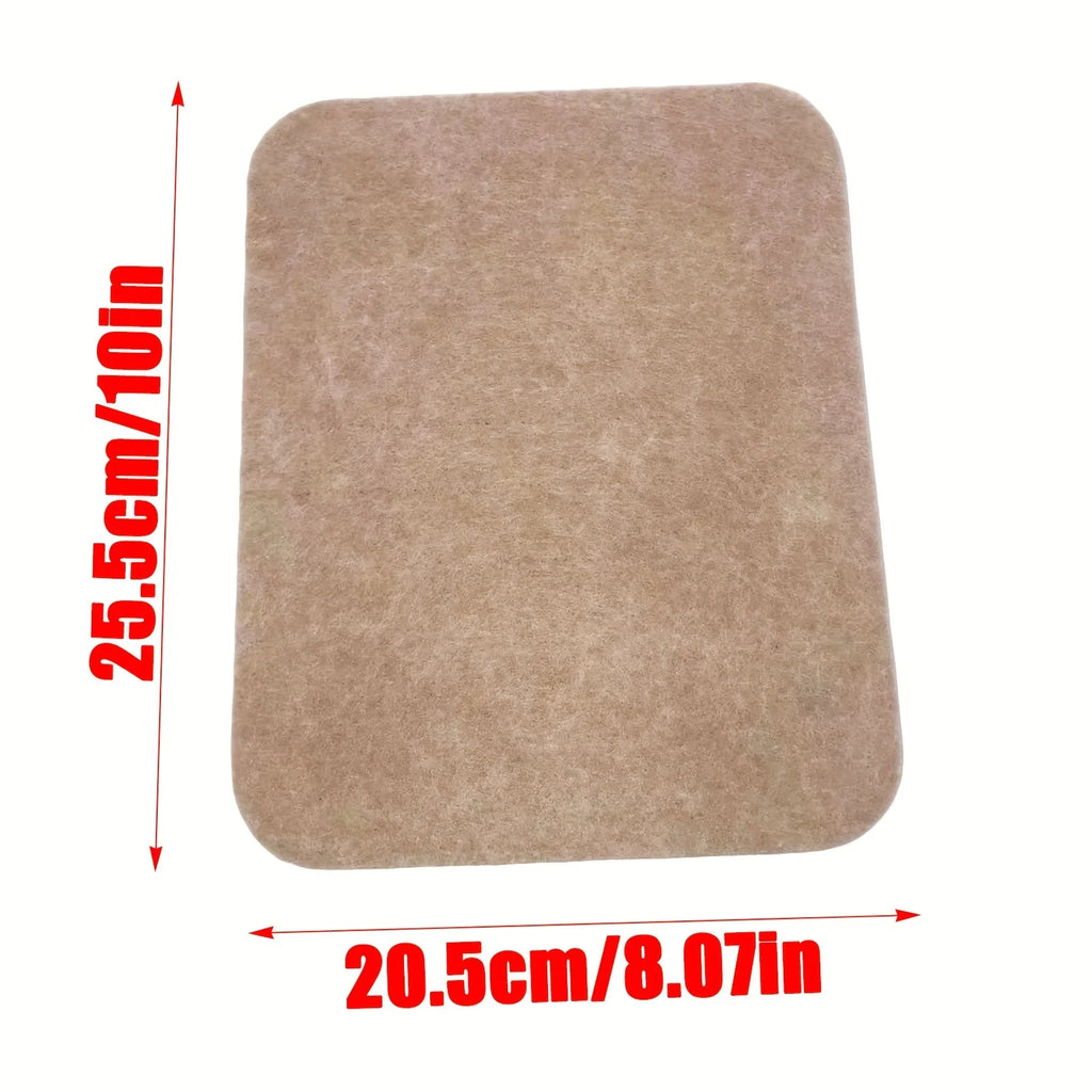 1 pc High-Temperature Resistant Wool Felt Ironing Mat - Portable Pressing Pad For Sewing & Quilting, Brown, 8" x 10", 0.47in Zpaxo