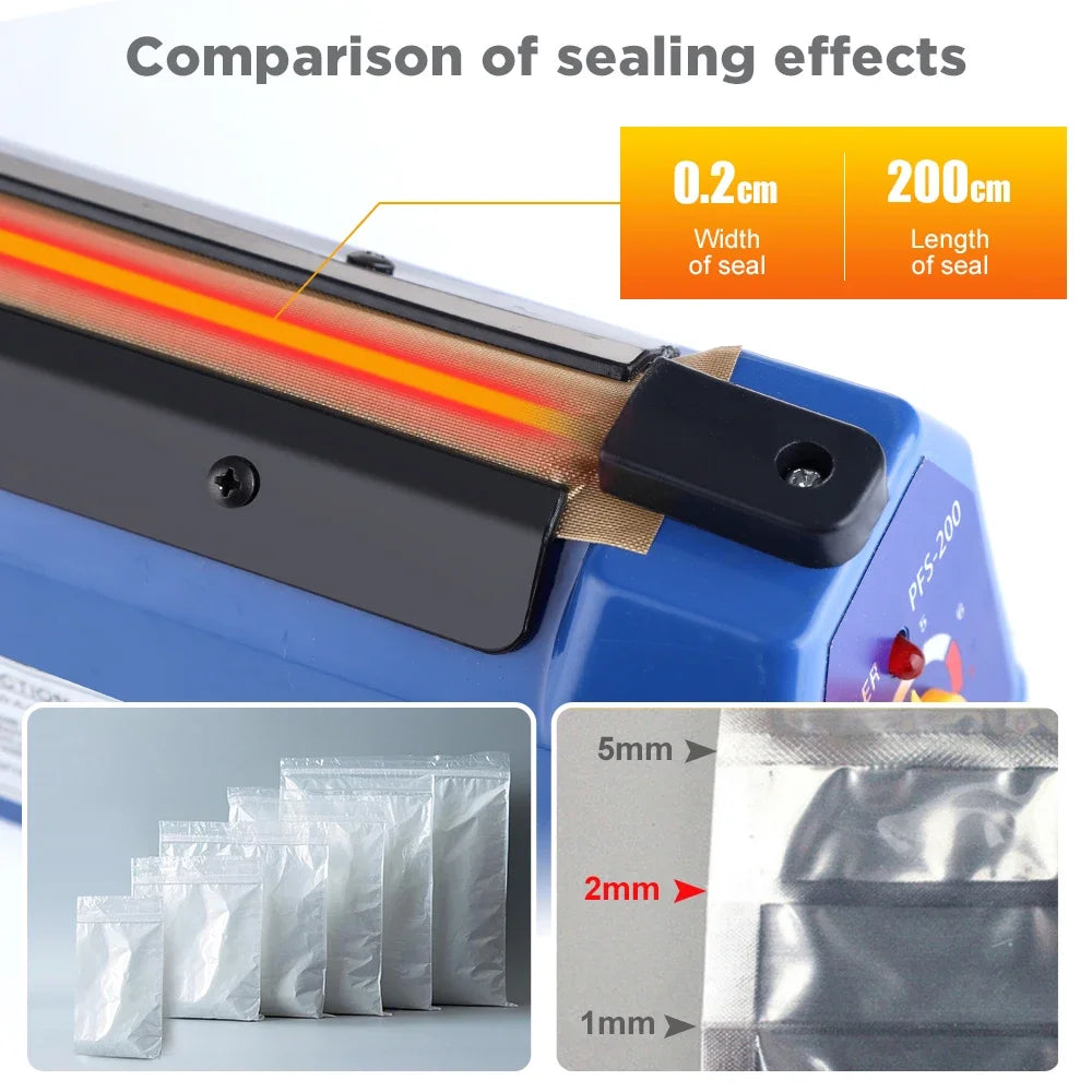 Heat Sealing Machine Home Impulse Sealer Kitchen Food Vacuum Seal