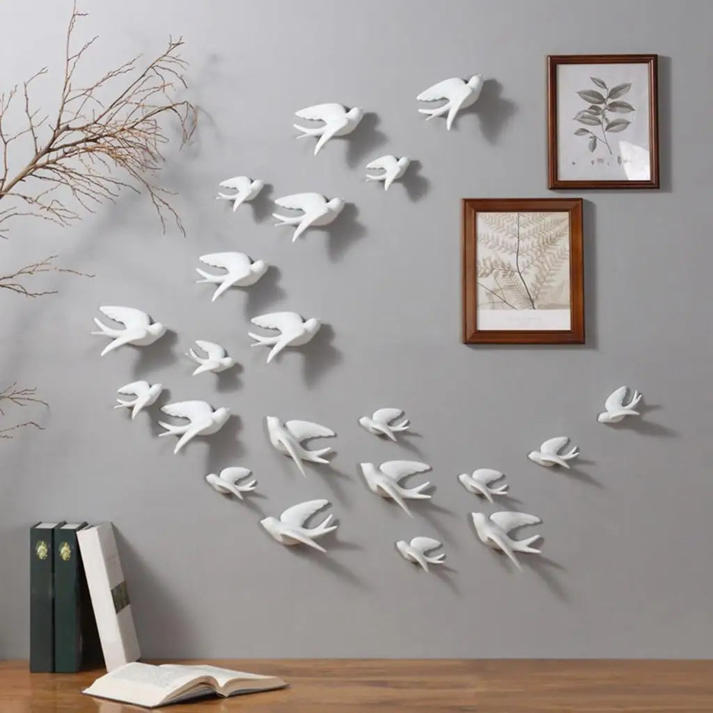 Ceramic Figurine Wall Art Sculpture Suitable Hallway Living Room Zpaxo