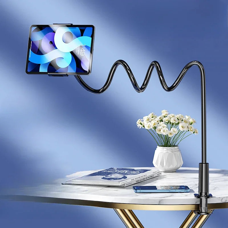 Tablet Bracket for Bed iPad Stand 360° Rotating Bed Tablet Mount Stand with 90cm Metal Arm For 4.7~12.9 inch Phone Tablet Holder Zpaxo black