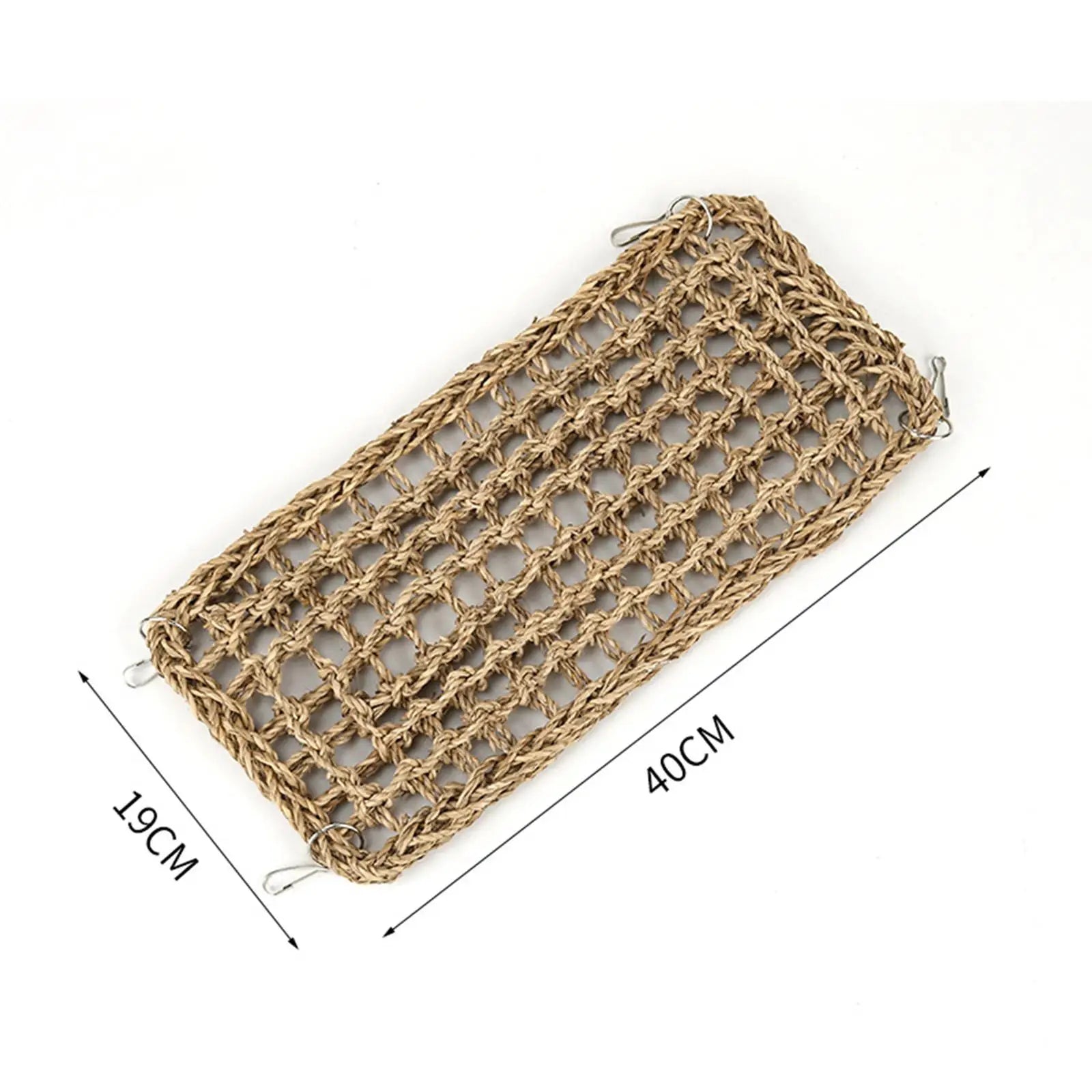Parrot Climbing Rope Ladder with 4 Hooks Parrot Hanging Grass Woven Net Hammock for Macaws Finches Parakeet Budgie Chewing Zpaxo