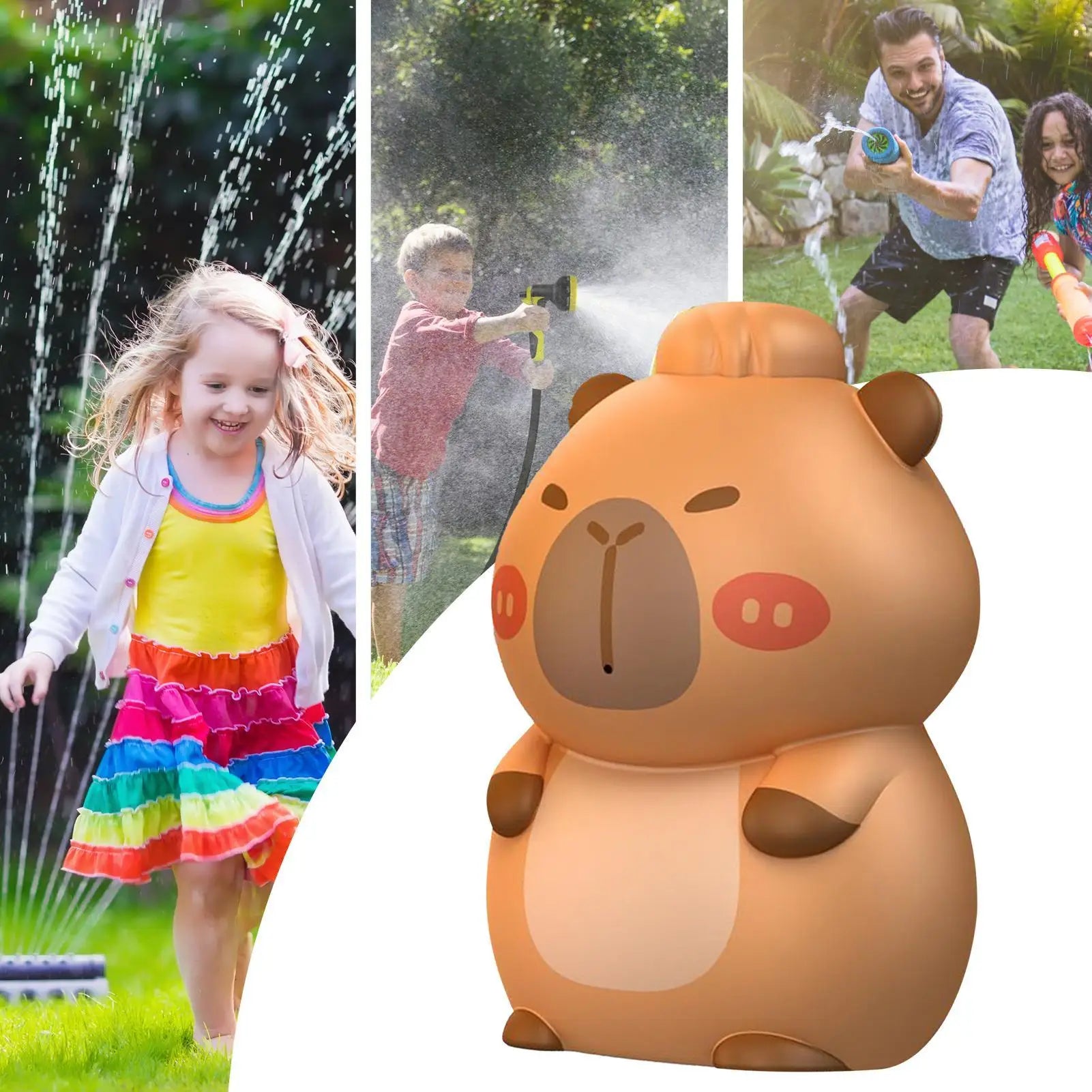 Water Squirt Toys Fighting Outdoor Interactive Funny Capybara Shape Zpaxo