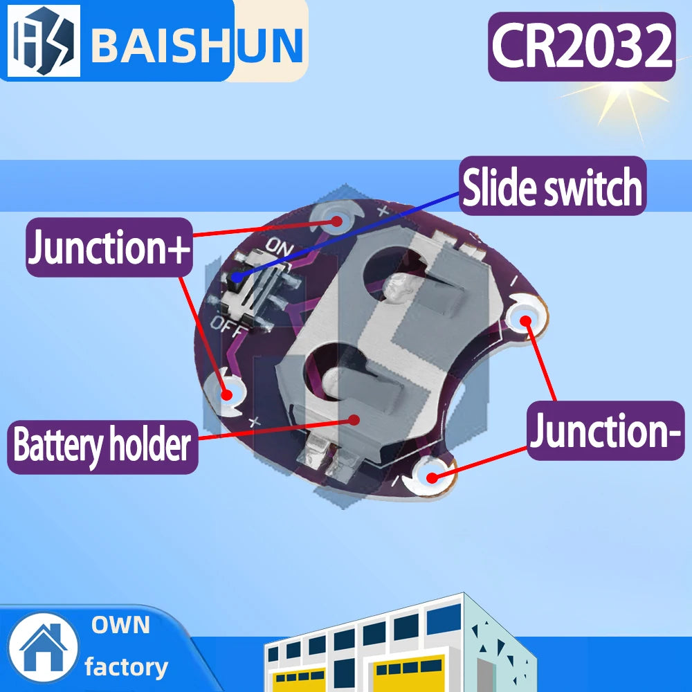 Lilypad Coin Cell Battery Holder CR2032 Mount Module Arduino DIY Zpaxo