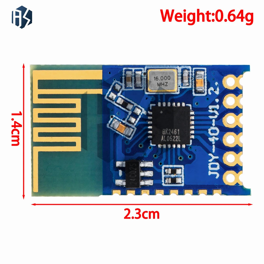 JDY-40 2.4GHz Wireless Serial Module - TTL IO Transceiver for Arduino/Raspberry Pi, Low Latency Remote Control & IoT Projects (F Zpaxo