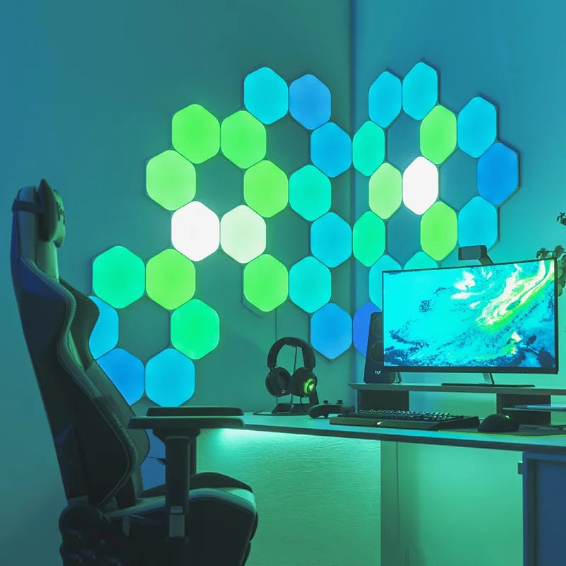Ultra Thin Hexagon Quantum Lights RGB DIY Bluetooth Wifi Wall Night Zpaxo