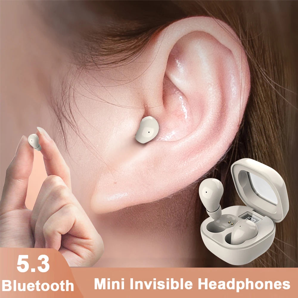 Mini Invisible Headphones TWS Bluetooth 5 3 Earphones Wireless