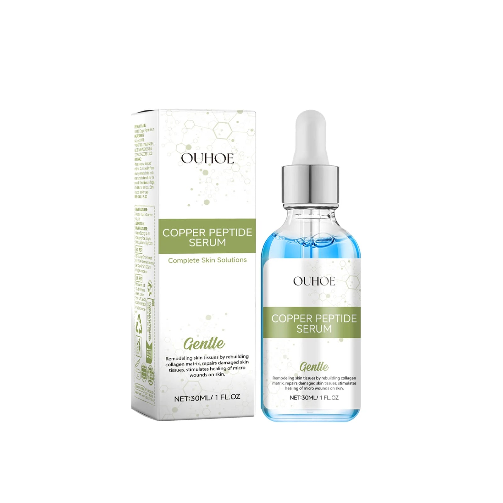Blue Copper Peptide Face Serum – Firming & Anti-Aging 30ml Anti-Aging Face Serum Zpaxo 30ml Boxed