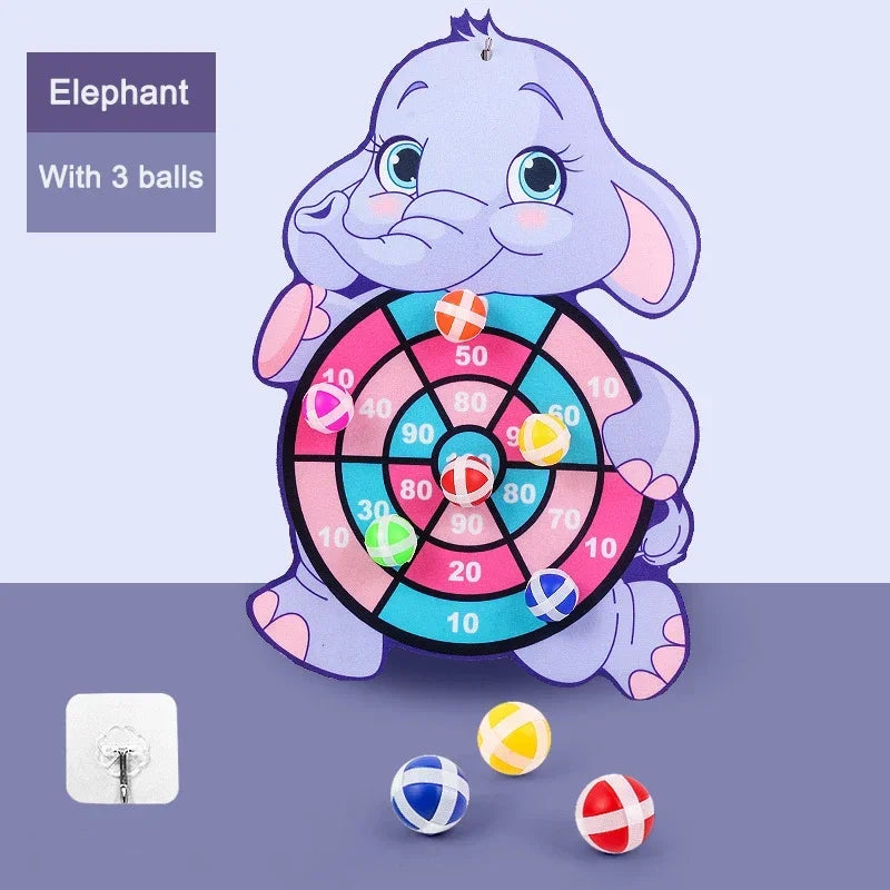 Sticky Ball Dart Board Target Sports Game Toys For Children Outdoor Party Toys Target Sticky Ball Throw Educational Board Games Zpaxo Elephants