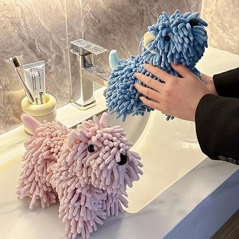 Cute Puppy Shaped Hand Towel Ideal Choice Wall Mounted Kitchen