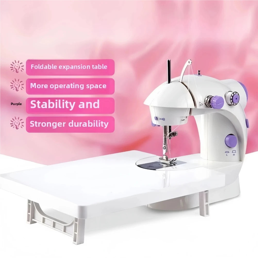 Mini household electric sewing machine, single line, suitable for voltage 100-240V, foot switch, with LED light, expansion table Zpaxo