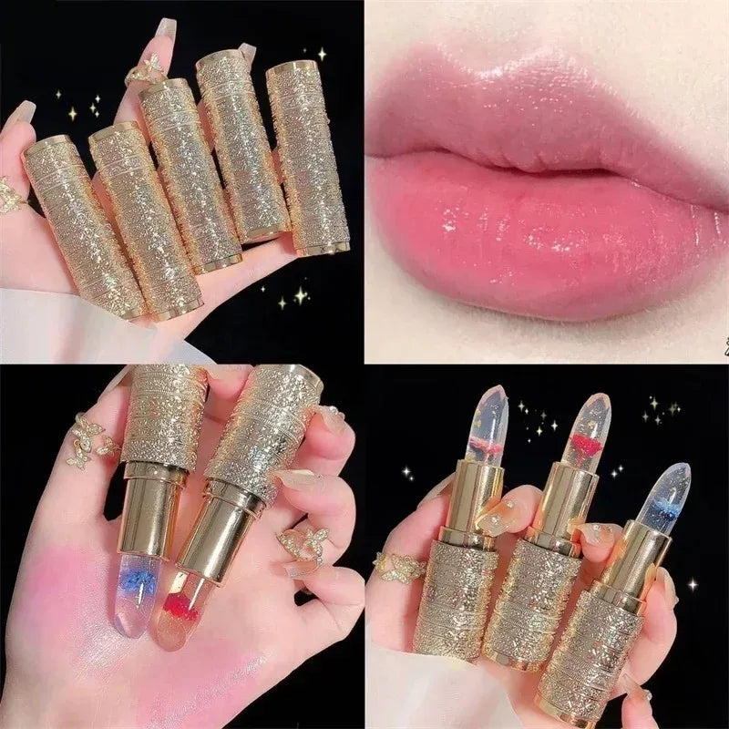 Temperature Changing Flower Lipstick Moisturizing Crystal Lip Balm