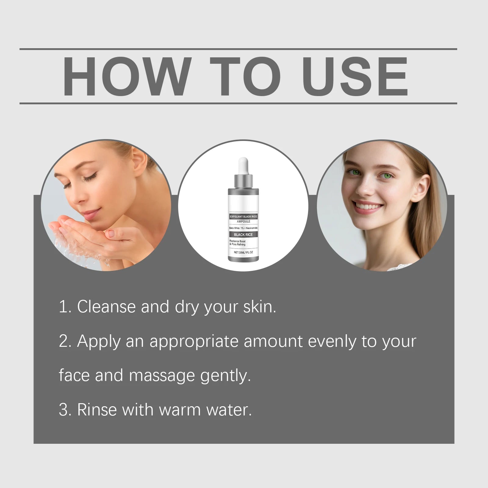 Salicylic Acid Black Rice Serum – Exfoliate, Brighten & Clear Pores Facial Brightening Serum Zpaxo
