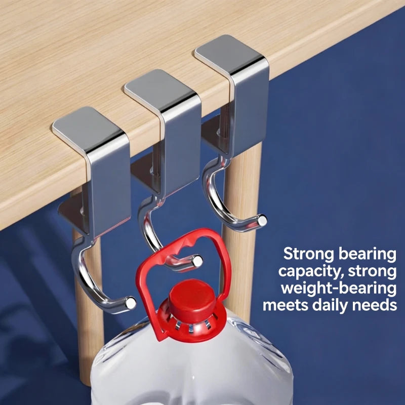 360° Rotatable Steel Table Hooks – No-Drill Desk Organizer Desk Clamp Hooks Zpaxo
