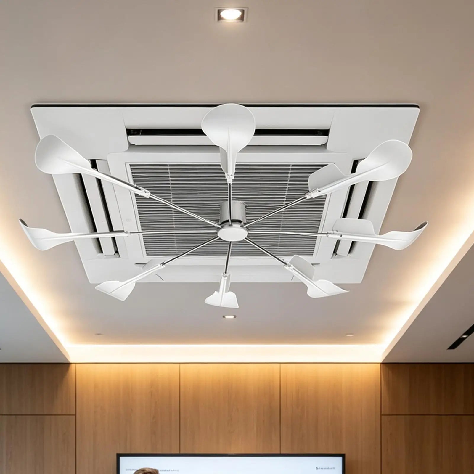 Air Conditioner Vent Deflector Detachable Hvac Diverter Duct Fan Air Vent Deflector For Summer Winter Commercial Office Gym Zpaxo