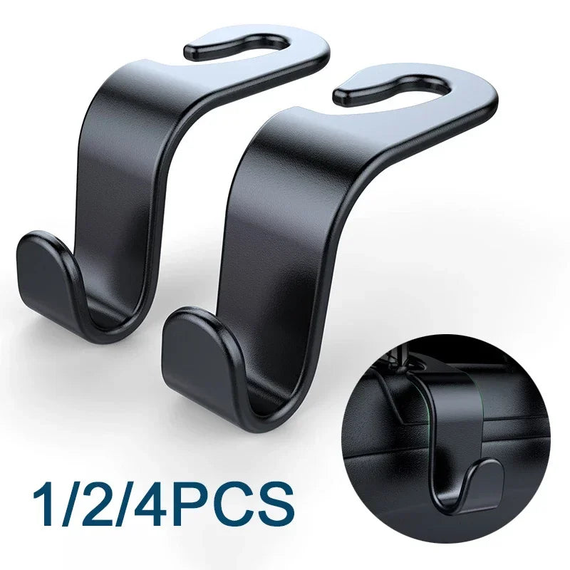 Car Headrest Hooks – Multifunctional Seat Organizer Clips