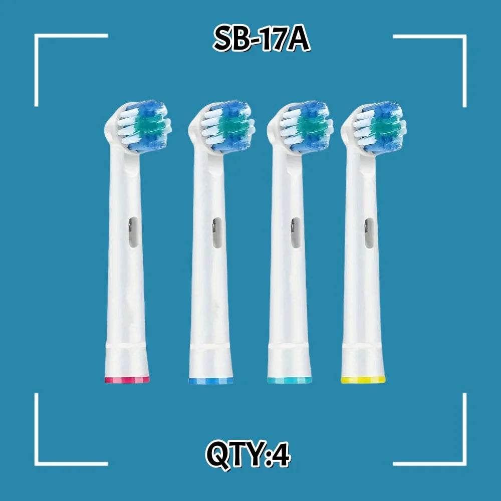 4 16 Electric Toothbrush Head Oral B Sensitive Replacement Brush Zpaxo SB17A-4pcs