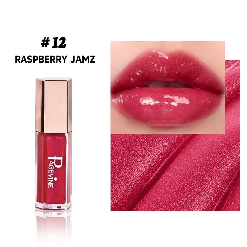 Mirror Gloss Lip Gloss – High Pigment Plumping Liquid Lipstick Lip Gloss Zpaxo 12