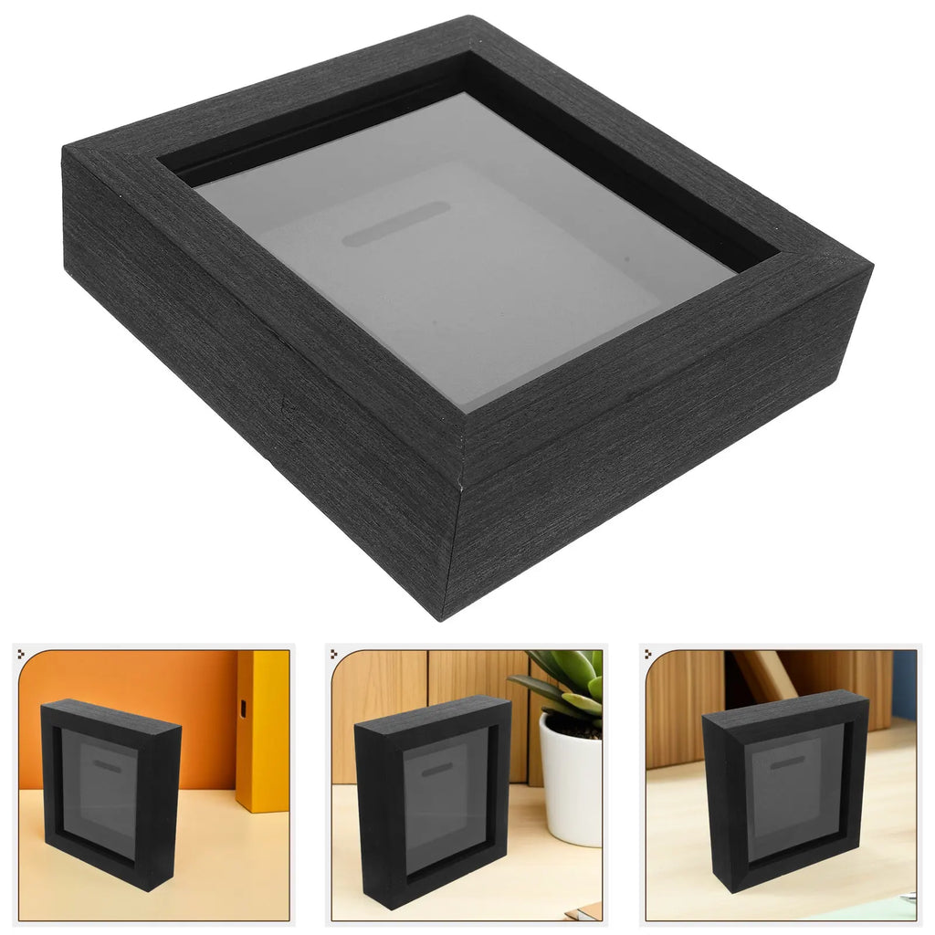 Wooden Medal Display Frame Tabletop Shadow Box Marathon Running