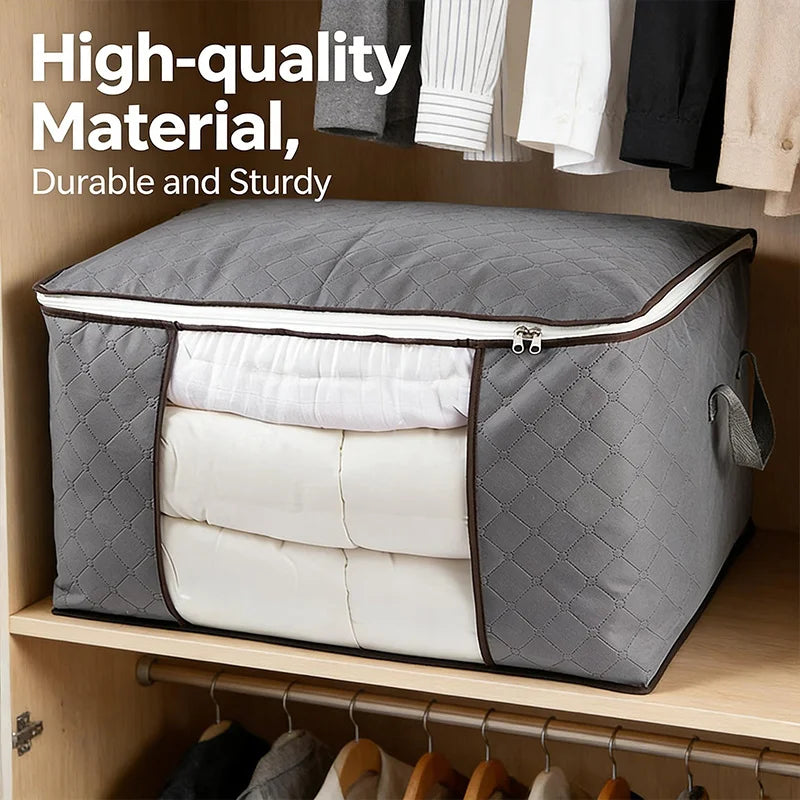 Thickened Non-woven Fabric Quilt Storage Bag Large Visible Window