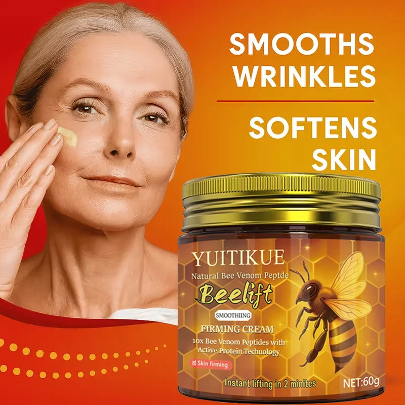 YUITIKUE Bee Venom Cream 60g – Instant Lift & Anti-Wrinkle Peptides Anti-Aging Face Cream Zpaxo